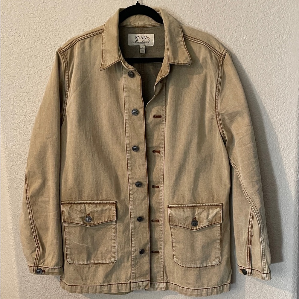 Ryan Michael Tan Men's Shirt Jacket